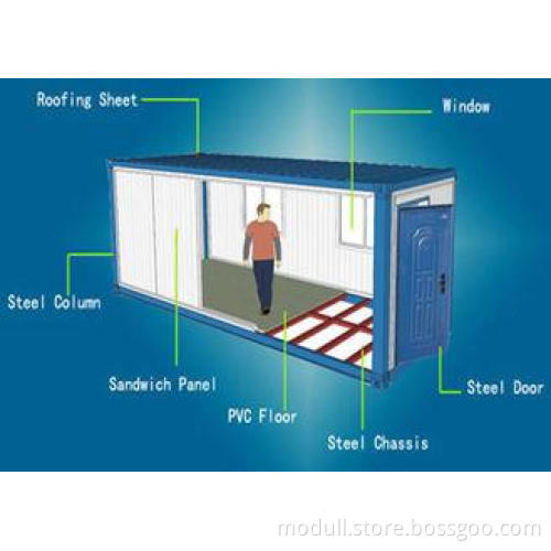 Demountable Prefab Modified Shipping Containers Home With E